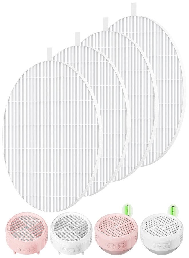WILERDA 4 Pack HPro Nail Dust Collector Replacement Filters, Compatible with MelodySusie Nail Dust Collectors Models HPro/SProR, Filters 99% of Nail Dust, Reusable & Easy to Clean, White - Image 1